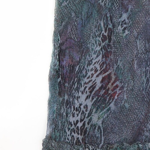 Passport Womens Blue Animal Polyester Blend A-Line Size 38 - Picture 12 of 12
