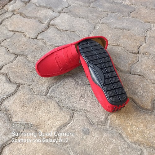 Scarpe uomo Made in Italy, mocassini Uomo Modello Car Shoe In Vera Pelle. - Foto 4 di 5