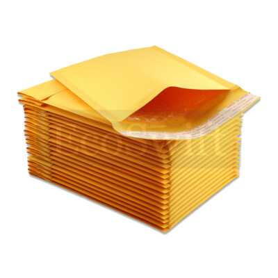 Baule Da Esterno 4 Bubble Mailers 1000 9.5x14.5 Kraft Ecolite Padded Envelopes Mailer Usa Bags 727734 - Foto 4