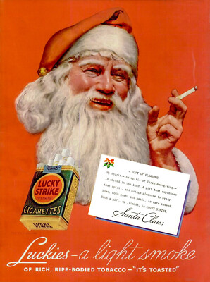 Lucky Strike Cigarettes Vintage Santa Claus Ad (1936) - 17