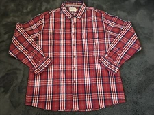 The Normal Brand Bear Flannel Size XL Button Shirt Mens Red Multi Colored Plaid