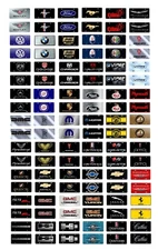 1:43 scale model car assorted license plates tags Chevrolet Ford Dodge VW