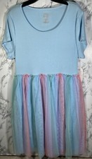 Wonder Nation Girls blue oxygen tutu dress Size XL 14-16 plus Short Sleeves
