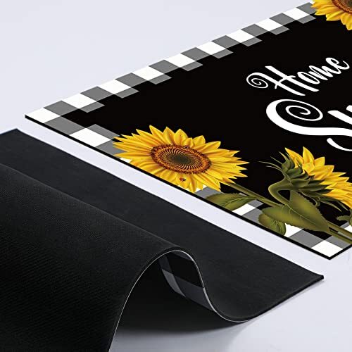Sunflower Kitchen Mat Set of 2 Farm Non Slip Thick Kitchen Rugs and Mats - Picture 4 of 8