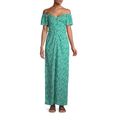 chinese dress ladies Junior Plus Mint V-Neck Sleeveless Maxi Dress /2-2-2 main image 1