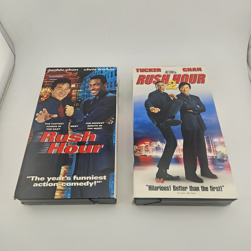 Rush Hour 1 And Rush Hour 2 Lot Of 2 VHS Jackie Chan Chris Tucker