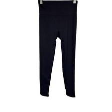 AnyBody Womens Pull-on Jacquard Smoothing Leggings Pant Solid Black 3X Plus Size