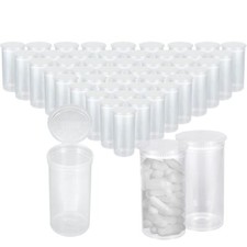 100 Pack 13 Dram Pop Up Bottle Empty Medicine Bottles with Caps Pill Bottles