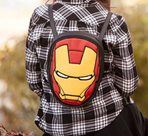 Marvel Iron Man Avengers трансформируемый маленький рюкзак - наплечная сумка с короткими ручками! Новый с Ярлыками  - Изображение 2 из 3