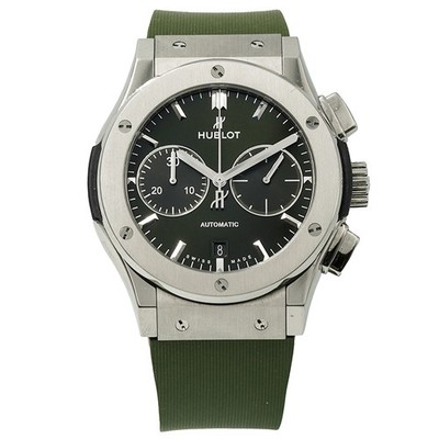 Hublot Classic Fusion Titanium Green Chronograph 521.NX.8970.LR 42mm B&P 2022