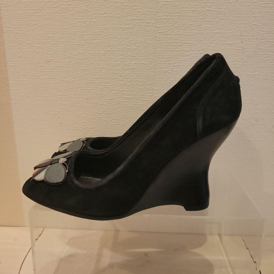 LOUIS VUITTON Heel Pumps Butterfly Suede Black EU 35 135334K Authentic thumbnail 3