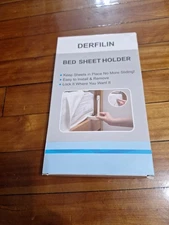 4PCS Bed Sheet Holder Clips, Lock Fitted Sheet Holder, Fits Mattresses 15 cm...