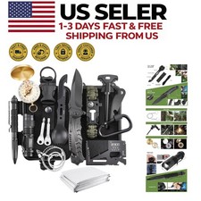 17-in-1 Survival Kit w/ Emergency Gear  Tools for Camping, Hunting  Fishing