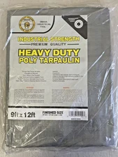 Industrial Heavy Duty Poly Tarpaulin Tarp 9'x12' Silver