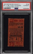1967 Boston Red Sox Champs PSA Ticket Oct 1 Carl Yastrzemski MVP  4-4/TC ⚾️