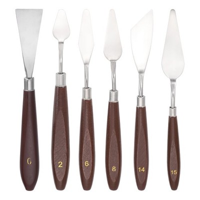 6Pcs Palette Knife, 17.1/16.9/18.6/18.9/20.5/21.8cm l Palette Knives