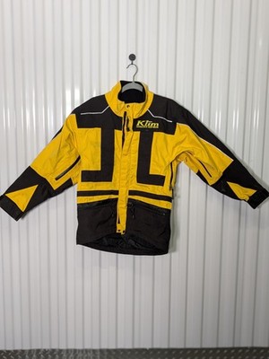 Klim Aggressive Sled Wear Gore-Tex Snowmobile Jacket Yellow Black Sz S