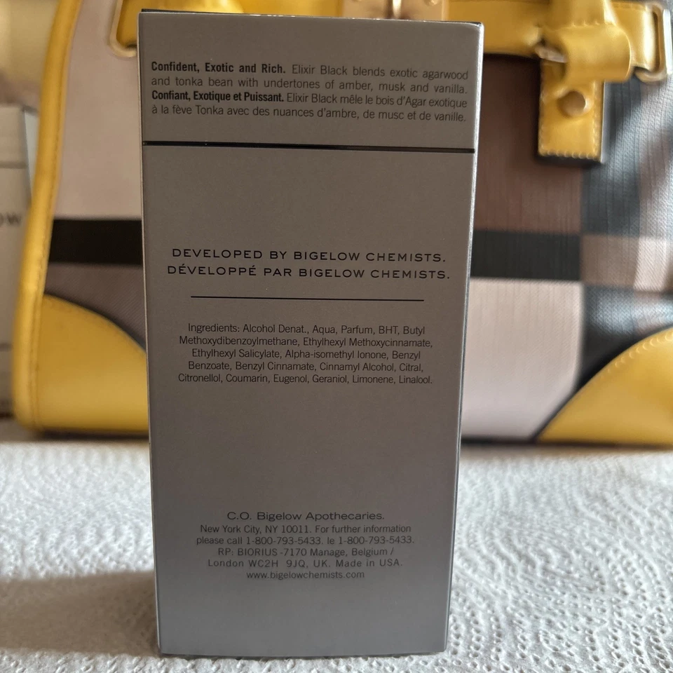 Nuevo C.O. BIGELOW BARBER No.1581 ELIXIR COLONIA NEGRA 75 ml/2,5 oz Spray Foto 2 de 3