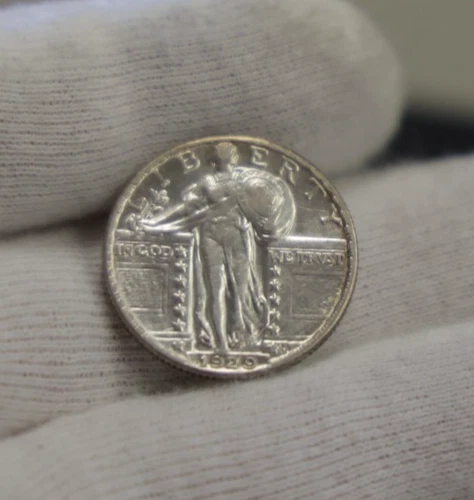 1929 US S.L. Quarter 25c AU Details (Cleaned)