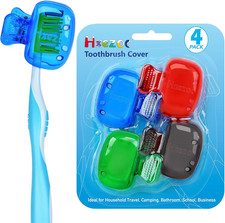 4 Pack Travel Toothbrush Head Covers Toothbrush Protector Cap Brush Pod Case Pro