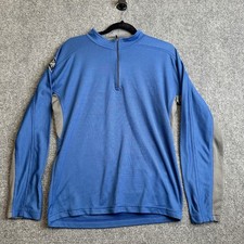 Vintage Prana 1/4 Zip Pullover Mens L Blue Made in USA Gorpcore Hiking Y2K 90s