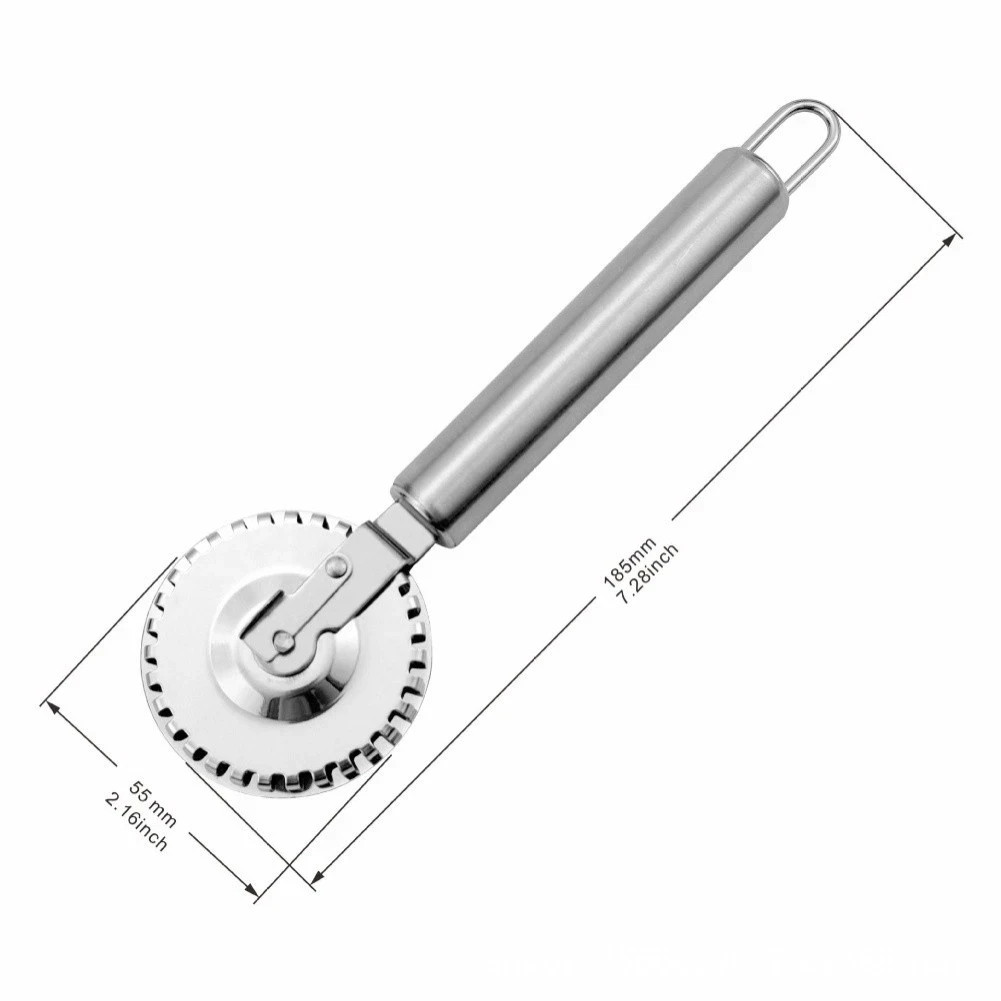 Stainless Steel Pasta & Pastry Cutter Wheel Roller Ravioli Dough Flower Edge