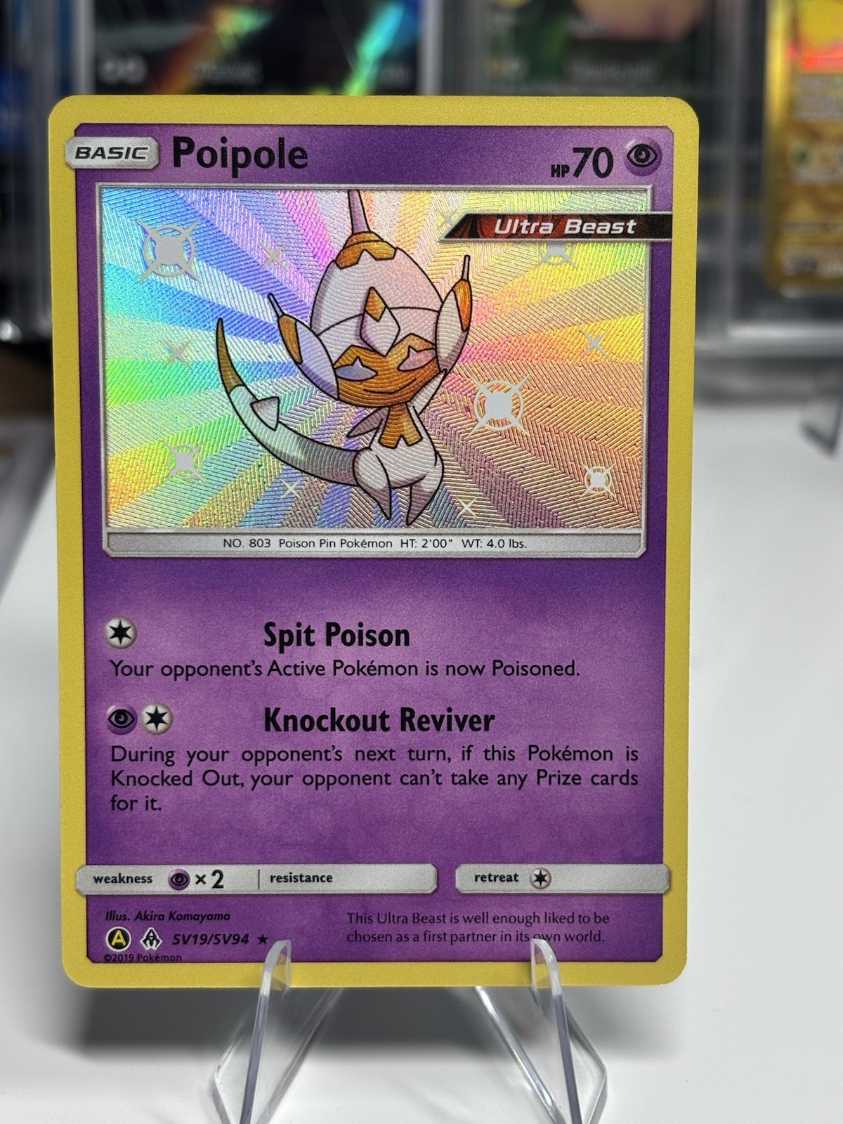 POKEMON SHINY POIPOLE SV19/SV94 RARE HIDDEN FATES SHINY VAULT NEAR MINT