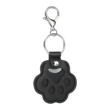 Pet Fur Storage Keychain Leather Dog Fur Keepsake Black