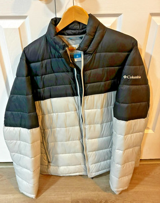 Columbia Men's Down Jacket Two-tone Black/Grey Large 1837731