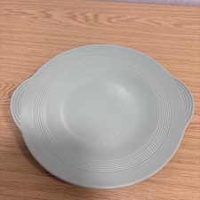 Woods Ware Beryl Lugged snack plate Green Rare Shape Ex Condition Vintage P2