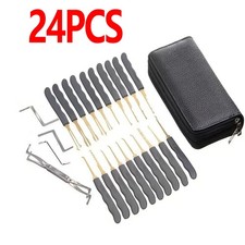 24pcs Professional Car Vehicle Door Lock Repair Tool Kit Set Carry Storage Case