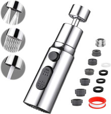 Kitchen Tap Spray Head,360° Swivel Three-Function Sprayer,80-Degree Big Angle Sw