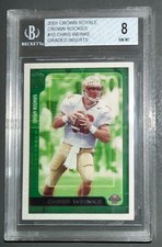 2001 Crown Royal, #10, Chris Weinke Rookie, Beckett Graded 8 NM-MT, 1105/2500