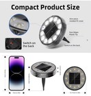 5.18 inch Solar Lights Outdoor Waterproof, 12 LED 3 CCT 2 Brightness 2 Pack — photo 5