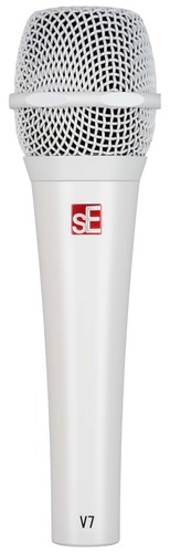 Se Electronics V7 White Handheld Dynamic Microphone Supercardioid Vocal Mic