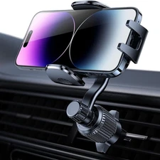 Rorhxia Car Vent Phone Mount Universal Clip Holder Black Metal