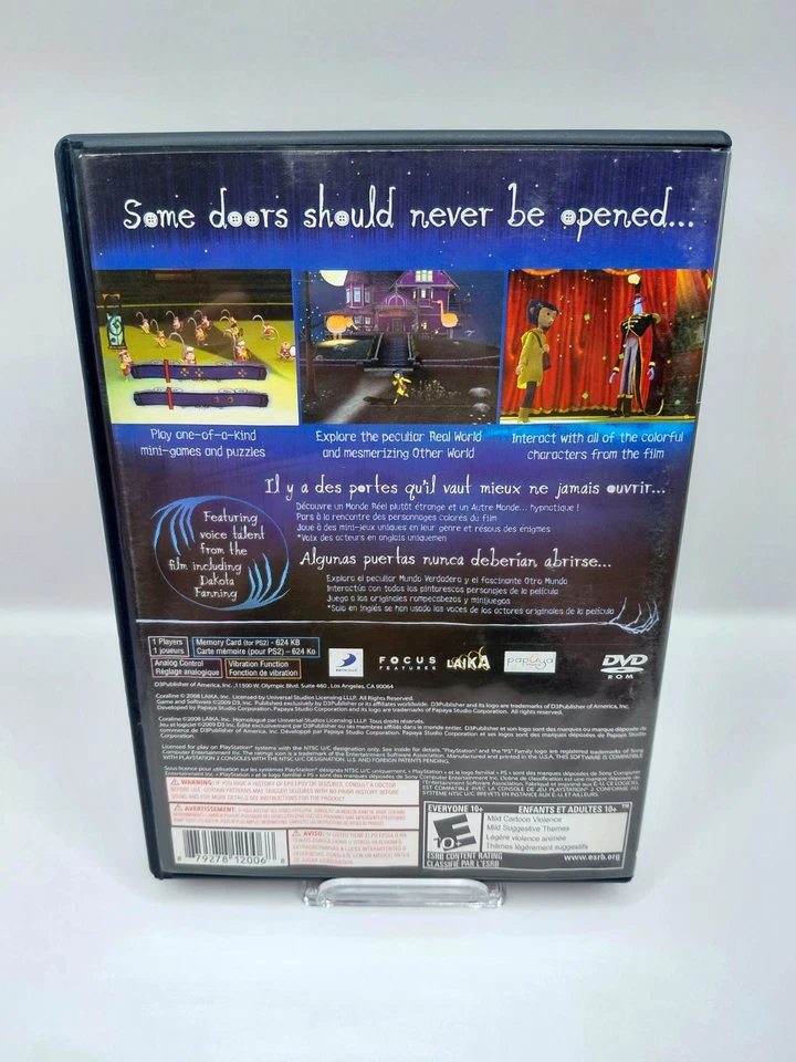 Coraline (Sony PlayStation 2, 2009) Complete CIB - Image 3 of 4