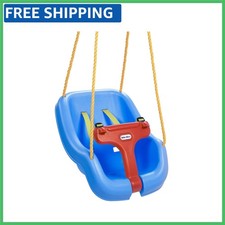 Adjustable Blue Baby  Toddler Swing with Safety Straps - 9 to 4