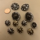 11 Beautiful Vintage Metal / Rhinestone Buttons / 2 Sizes - Fashion, Jewelry — photo 5