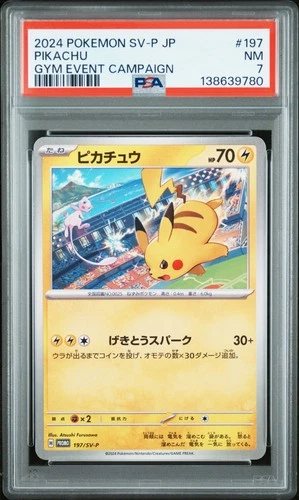 PSA 7 Pikachu 197/SV-P Gym Event Campaign Sv-p Promo Pokemon Japanese