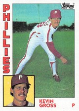 Kevin Gross 1984 Topps 332 Philadelphia Phillies Rookie BASEBALL Card. rookie card picture