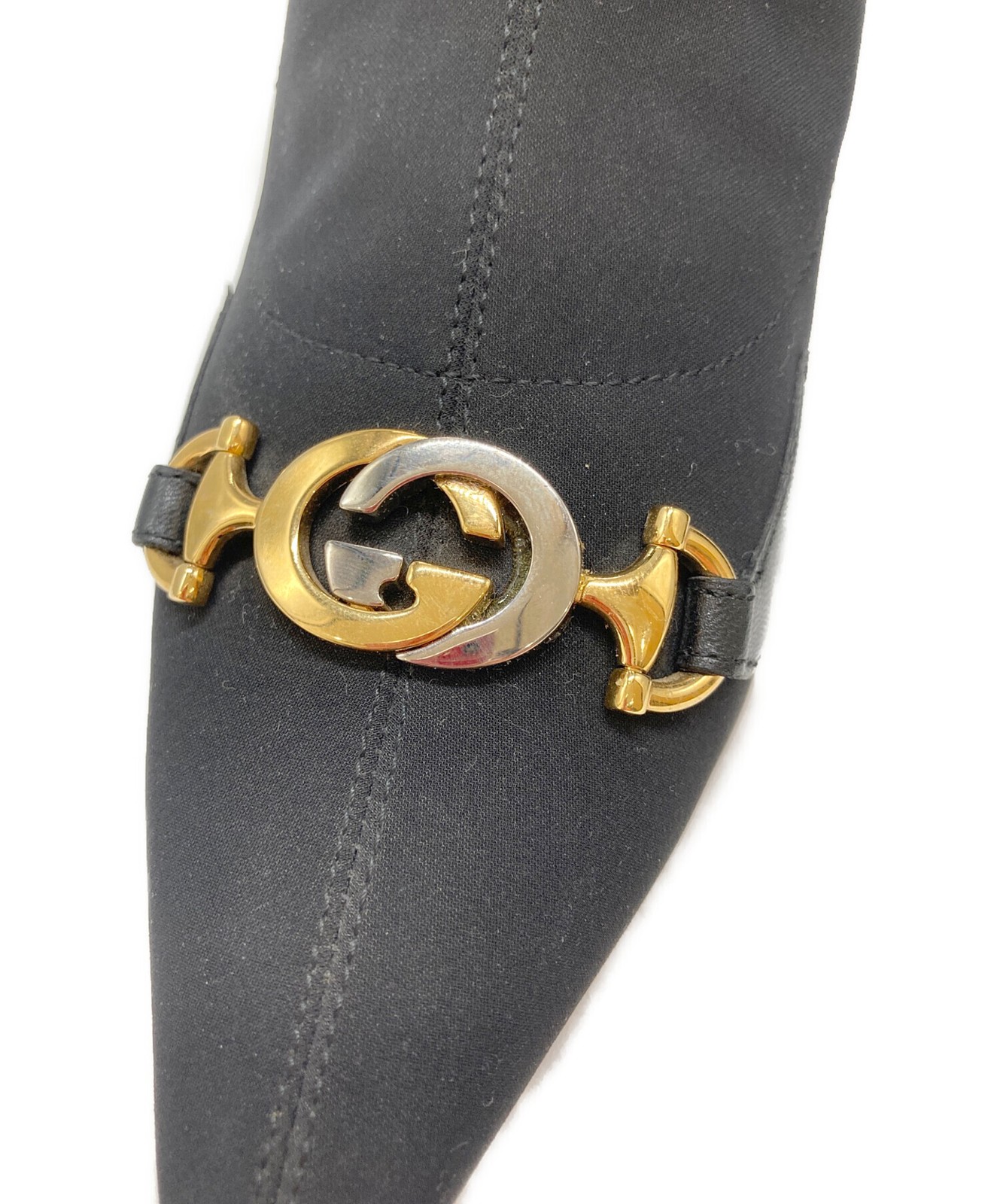 GUCCI Short Boots Shoes Interlocking  EU 37 US 7 Black Authentic thumbnail 19