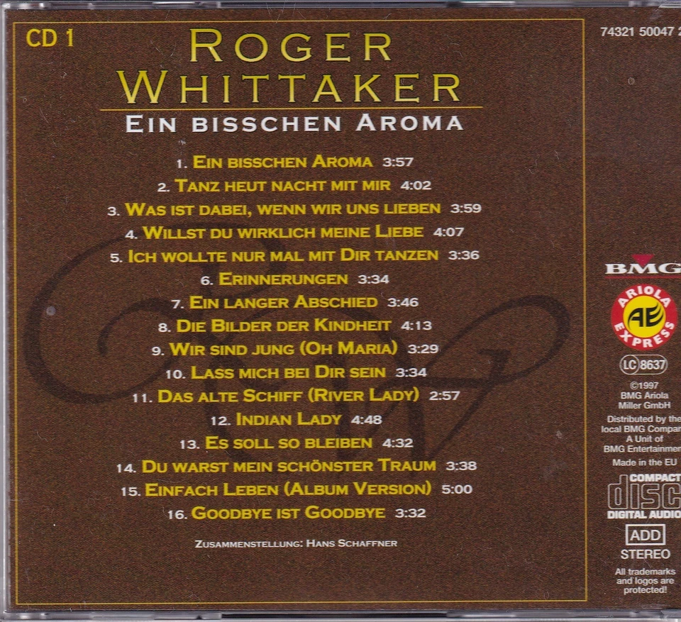 -2215- Roger Whittaker - Meine größten Erfolge - 3 CDs- nahezu neuwertig - Bild 4 von 4