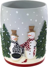 - Waste Basket, Decorative Trashcan, Guest Bathroom Essentials, Holiday Home Dec
