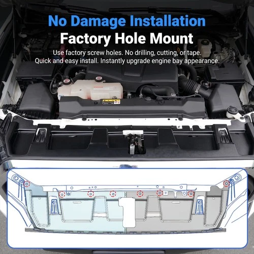 For 2022-2026 Toyota Tundra Front Upper Radiator Support Cover Upper Radiator image 9
