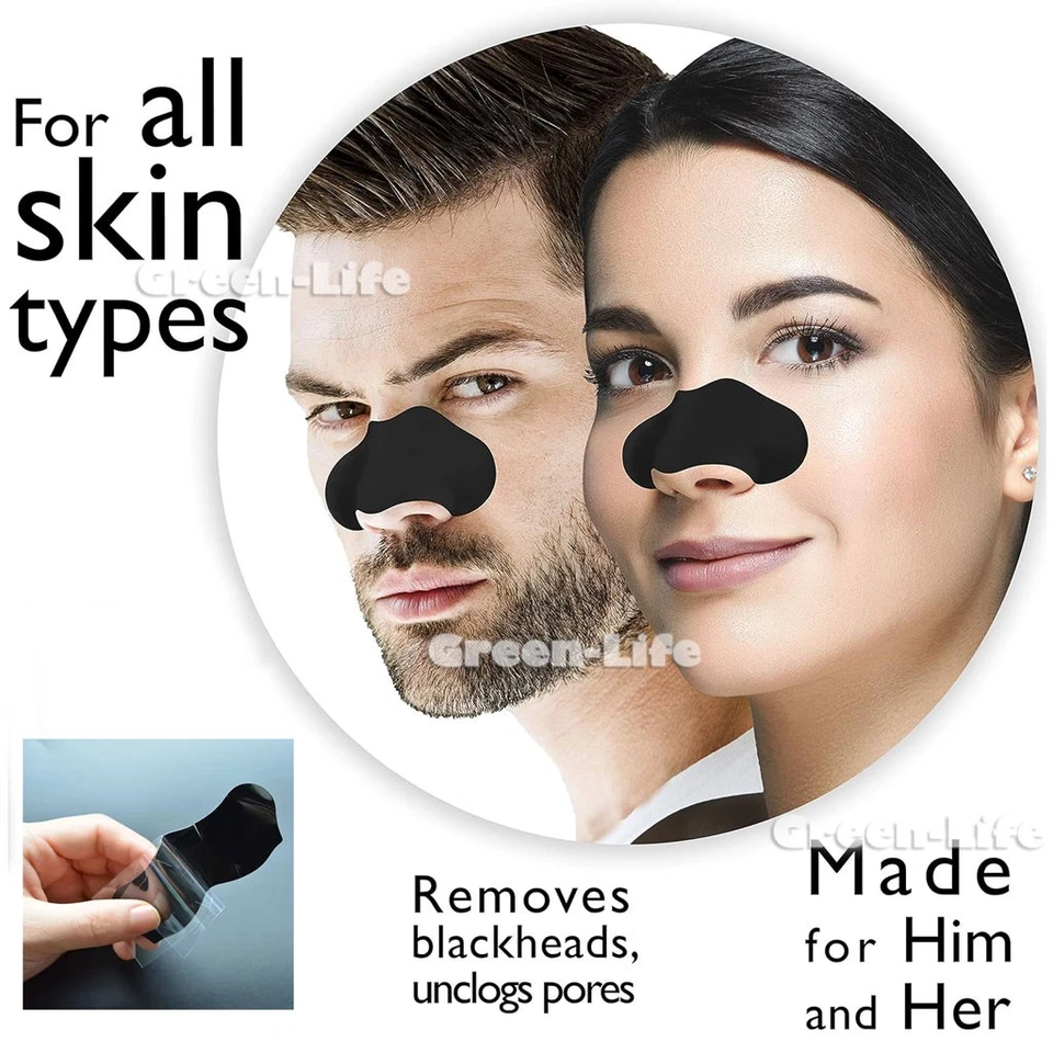 Remover Nose Blackhead Mask Sticker Cleansing Peel Off Acne Pore Strip 10-100pcs - Image 3 of 4