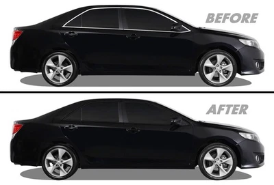 Chrome Delete Blackout Overlay for 2012-14 Toyota Camry Window Trim - Image 1 of 4