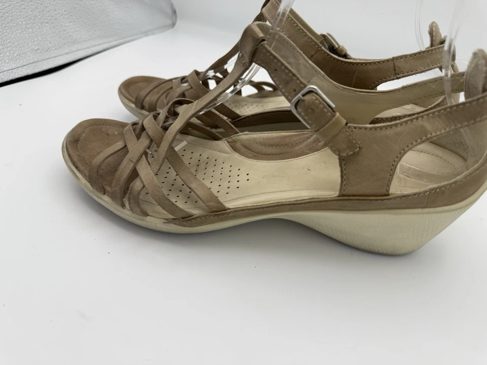 ECCO Sandals Womens 9.5 10 EU 41 Comfort Cushioned Ankle Strappy Wedge 1410e - Image 4 of 4