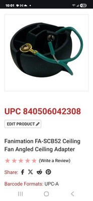Fanimation FA-SCB52 Ceiling Fan Angled Ceiling Adapter