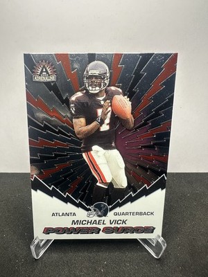 2002 Pacific Adrenaline Power Surge Falcons Football Card #1 Michael Vick
